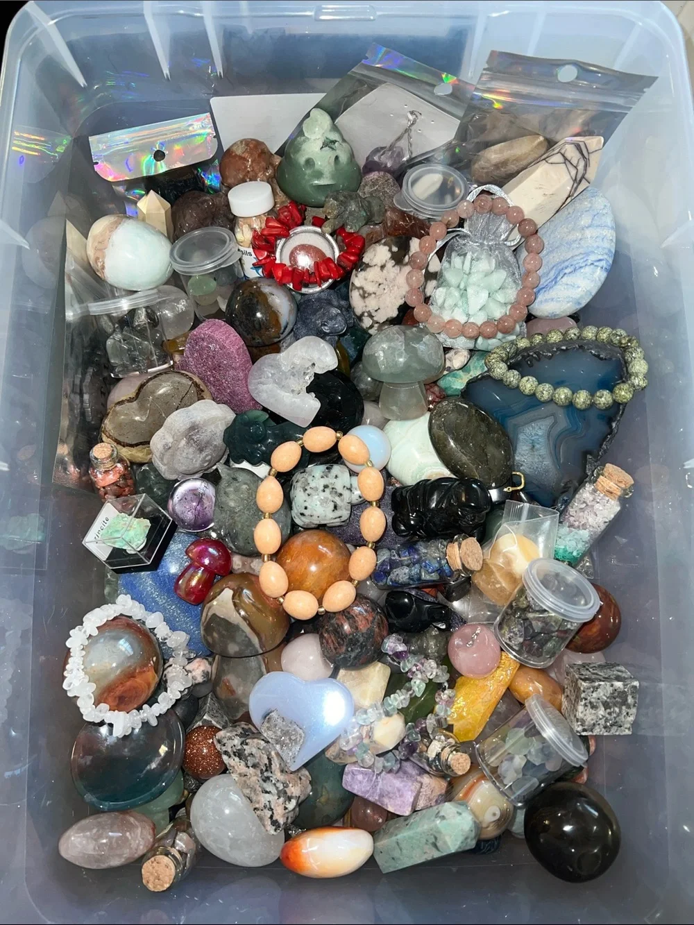 Huge Mystery Crystal Gemstone At Least 1Lb Scoop NWOT
